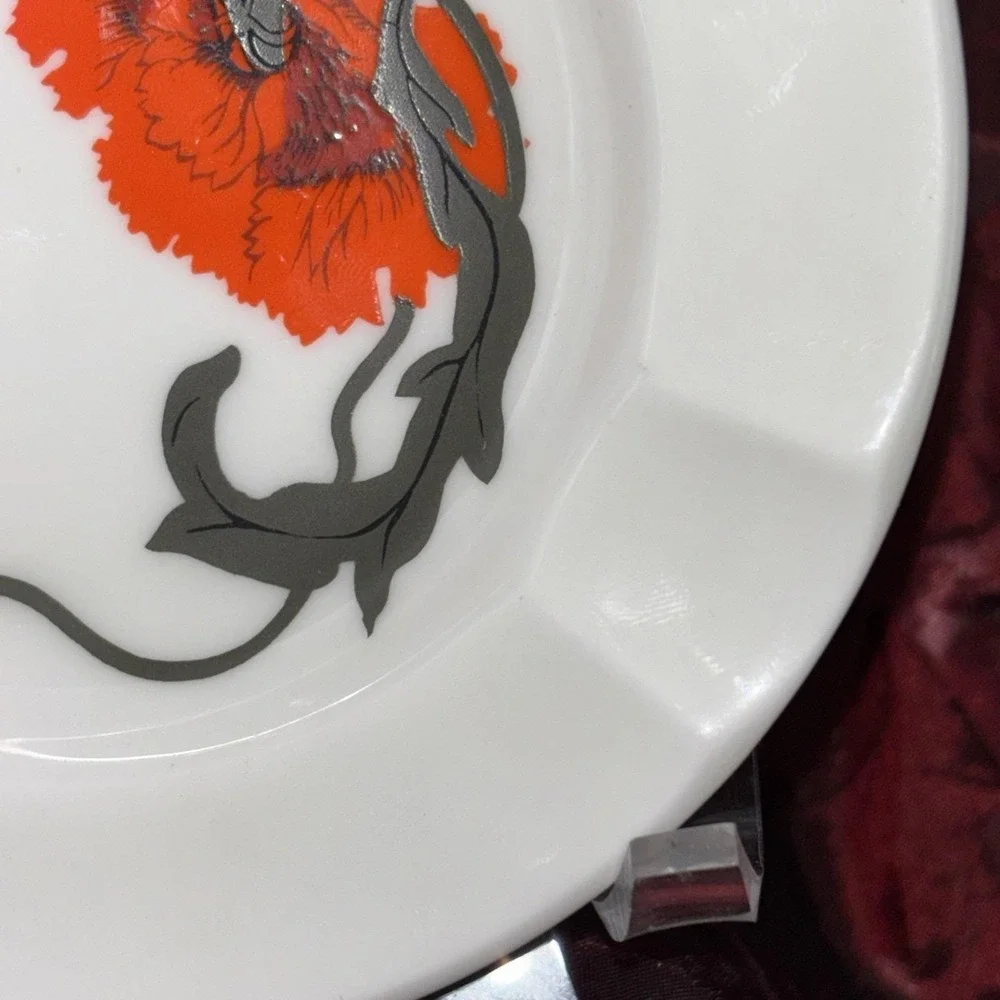 Vintage Wedgwood Cornpoppy ASHTRAY Susie Cooper Design 1980's Bone China England